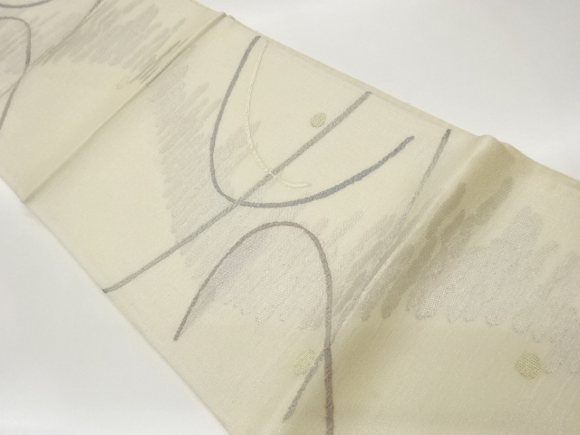 JAPANESE FUKURO OBI FOR SUMMER / WOVEN ABSTRACT